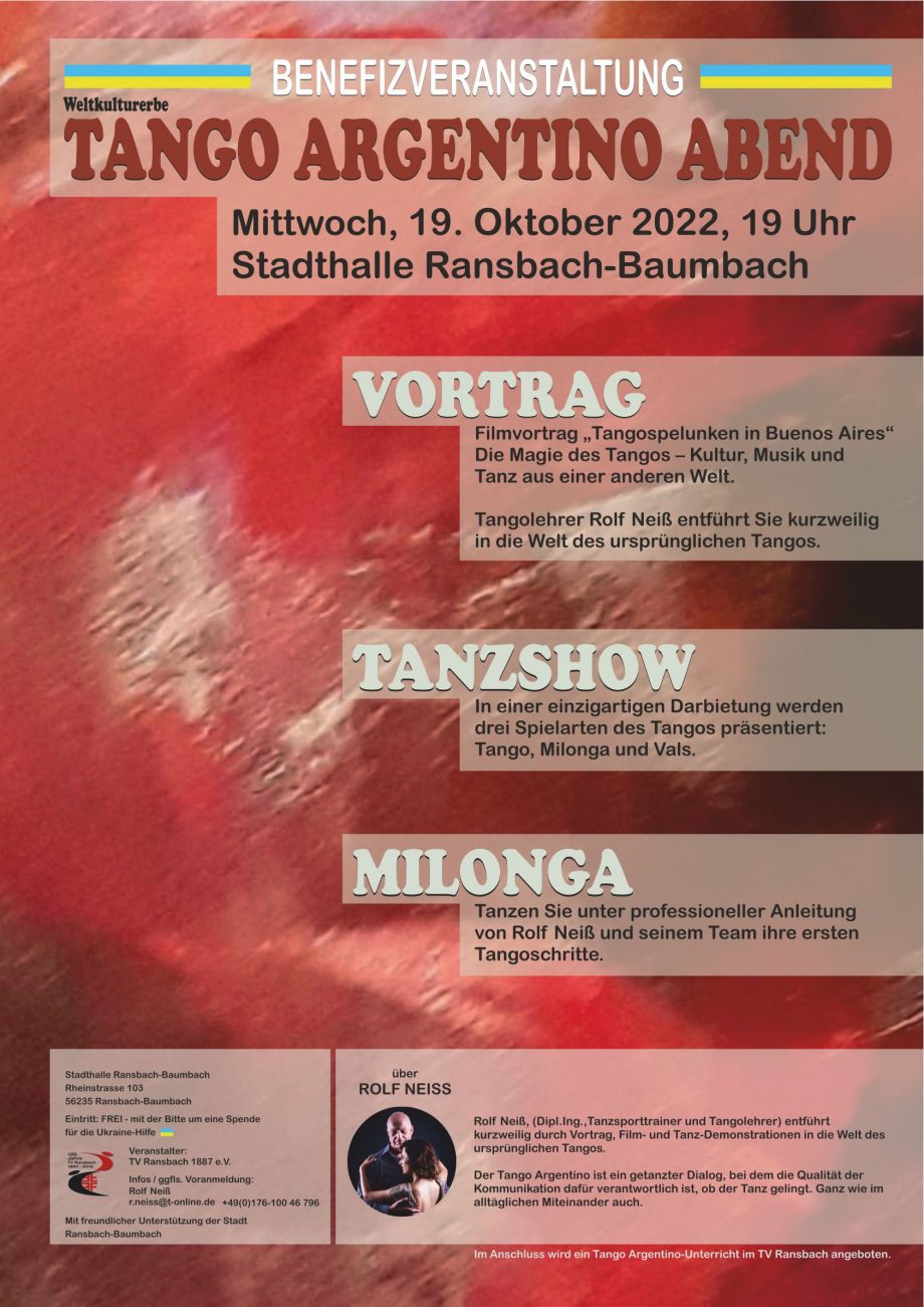 Tango Argentino Abend in Ransbach-Baumbach / Westerwald. Eine Tanzveranstaltung.