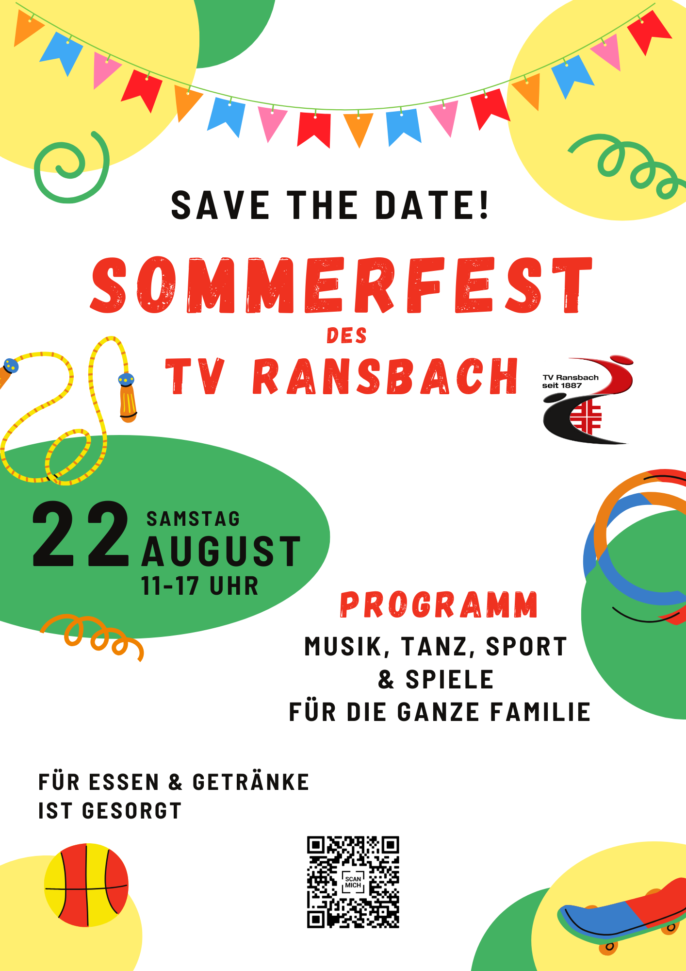 Plakat für das Sommerfest 2026 des TV Ransbach